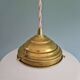 Pair of Art Deco conical white opaline pendant lights, 1920-30