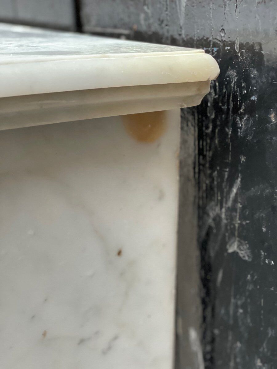 Louis XV style fireplace in Carrara marble