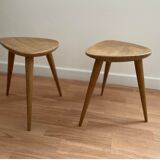 Duo of Tripods, 50s in oak