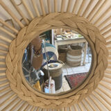Miroir en rotin