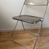 Chair Plia plexi smoked brown by Giancarlo Piretti for Castelli