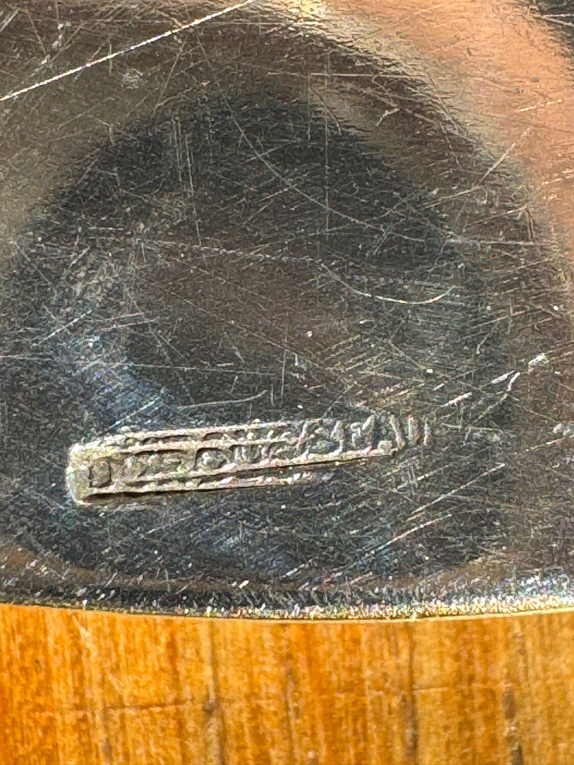 Two small dishes stamped Durousseau (Lyon)