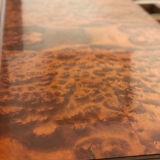 Elm burl and bronze desk