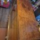 Vintage glass cabinet with 2 glass doors