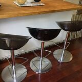 Lot de trois chaises de bar Pedrali Gliss, 1970