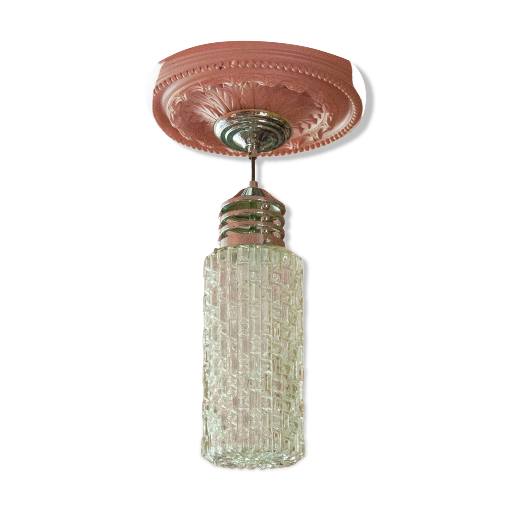 Suspension Lampe Hofstein Rétro, Métal Et Verre Ambré, Style Industriel, 1-3 Lumières