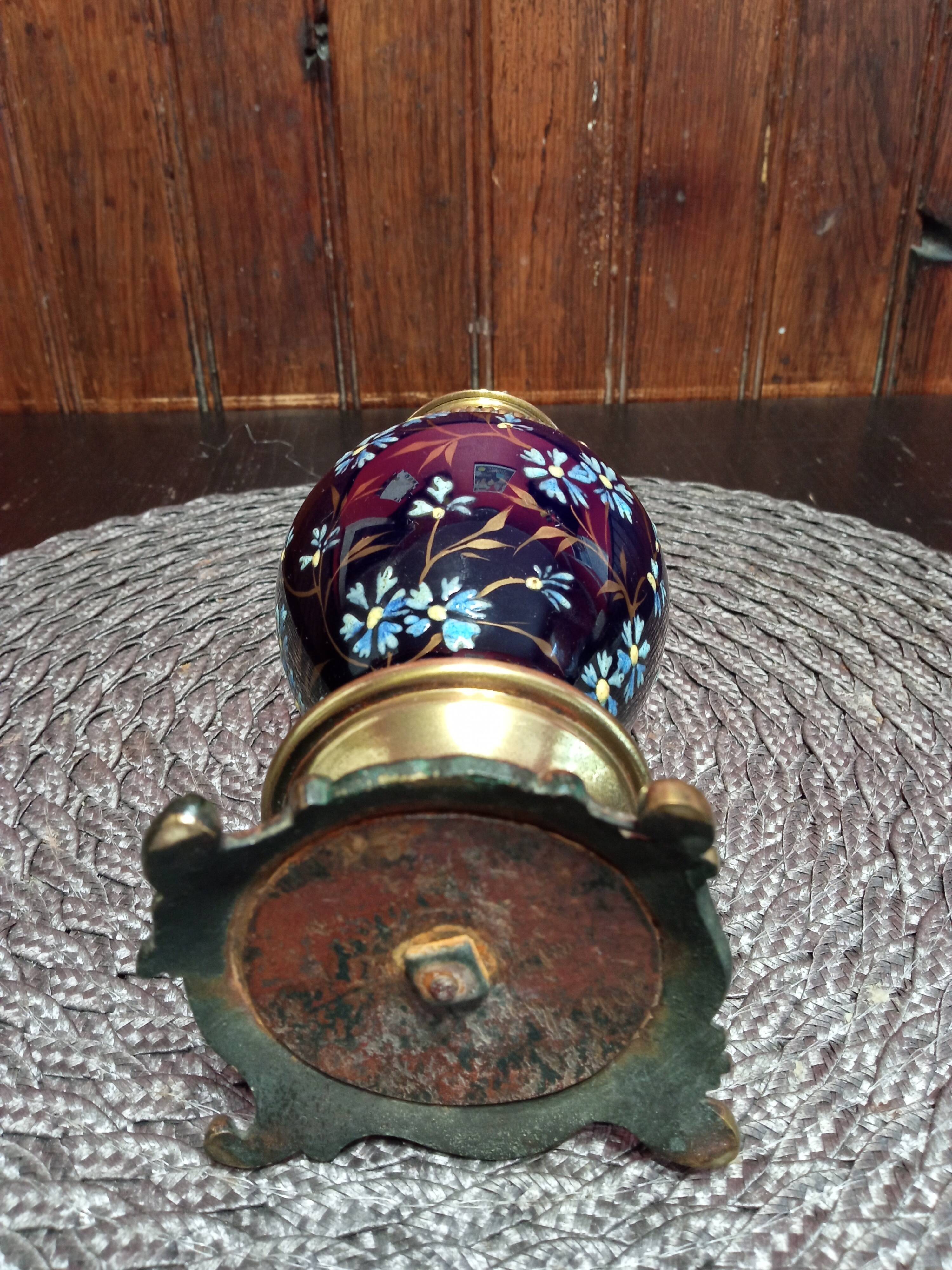 Ceramic oil foot lamp