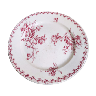 Dish Pink Thistles Porcelain Opaque by Gien