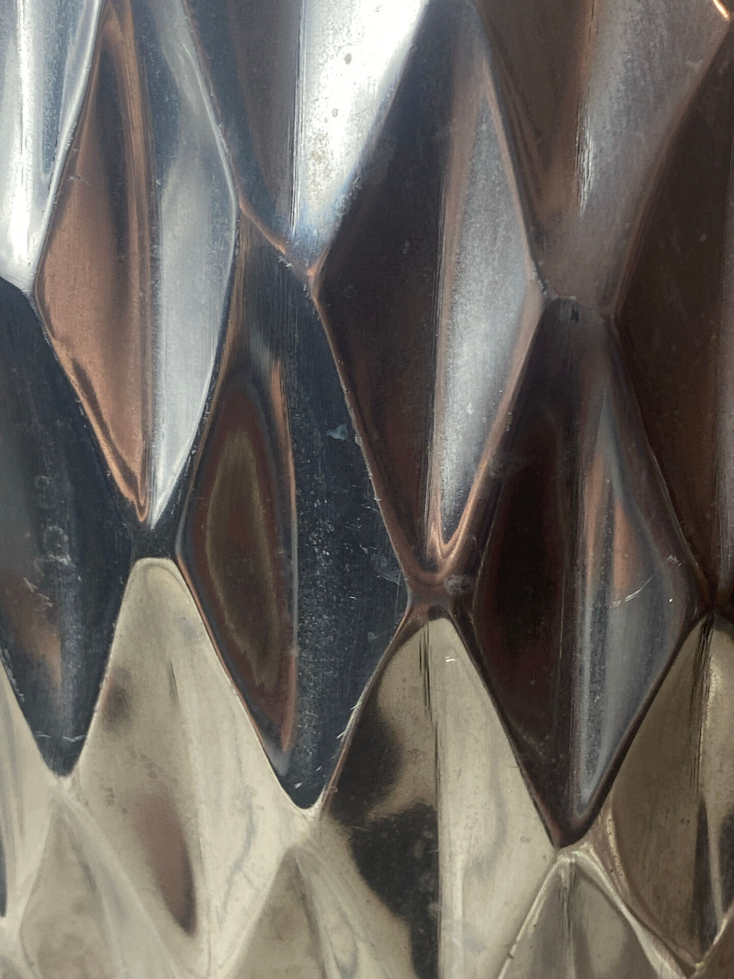 Brushed aluminium vase