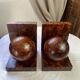 Pair of bookends, sphere, Art Deco