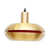 Suspension danoise vintage en laiton doré