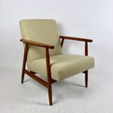 Vintage Beige Easy Boucle Chair, 1970s