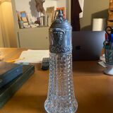 Glass and pewter ewer 1900