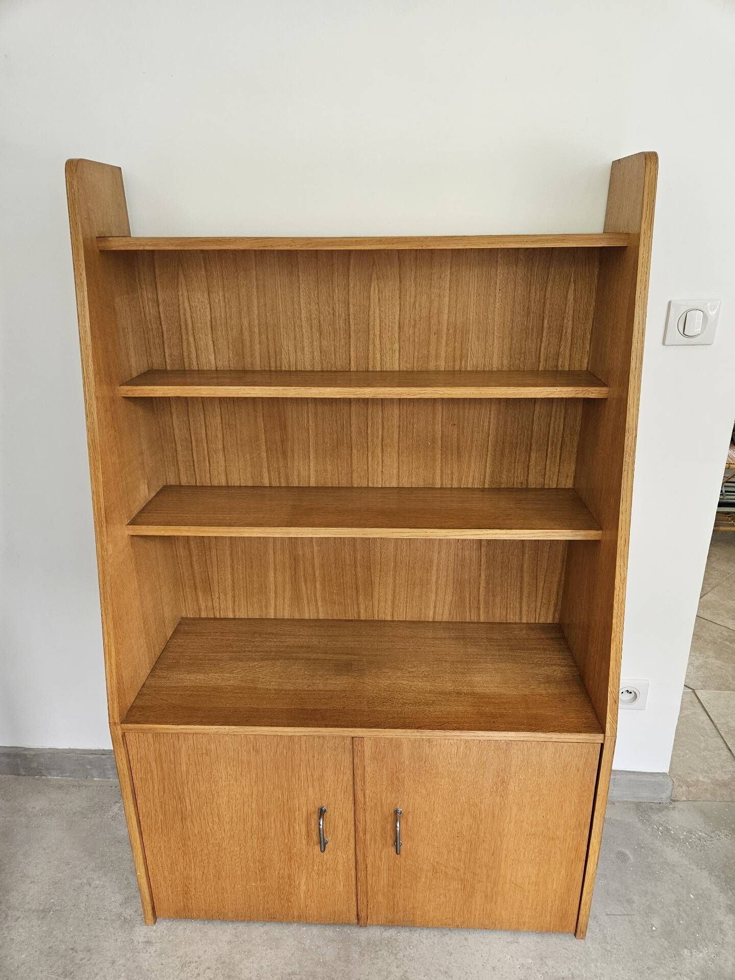 Bibus library chest wooden golden oak vintage 50s 60s 70s