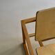 Pair of handmade wooden armchairs