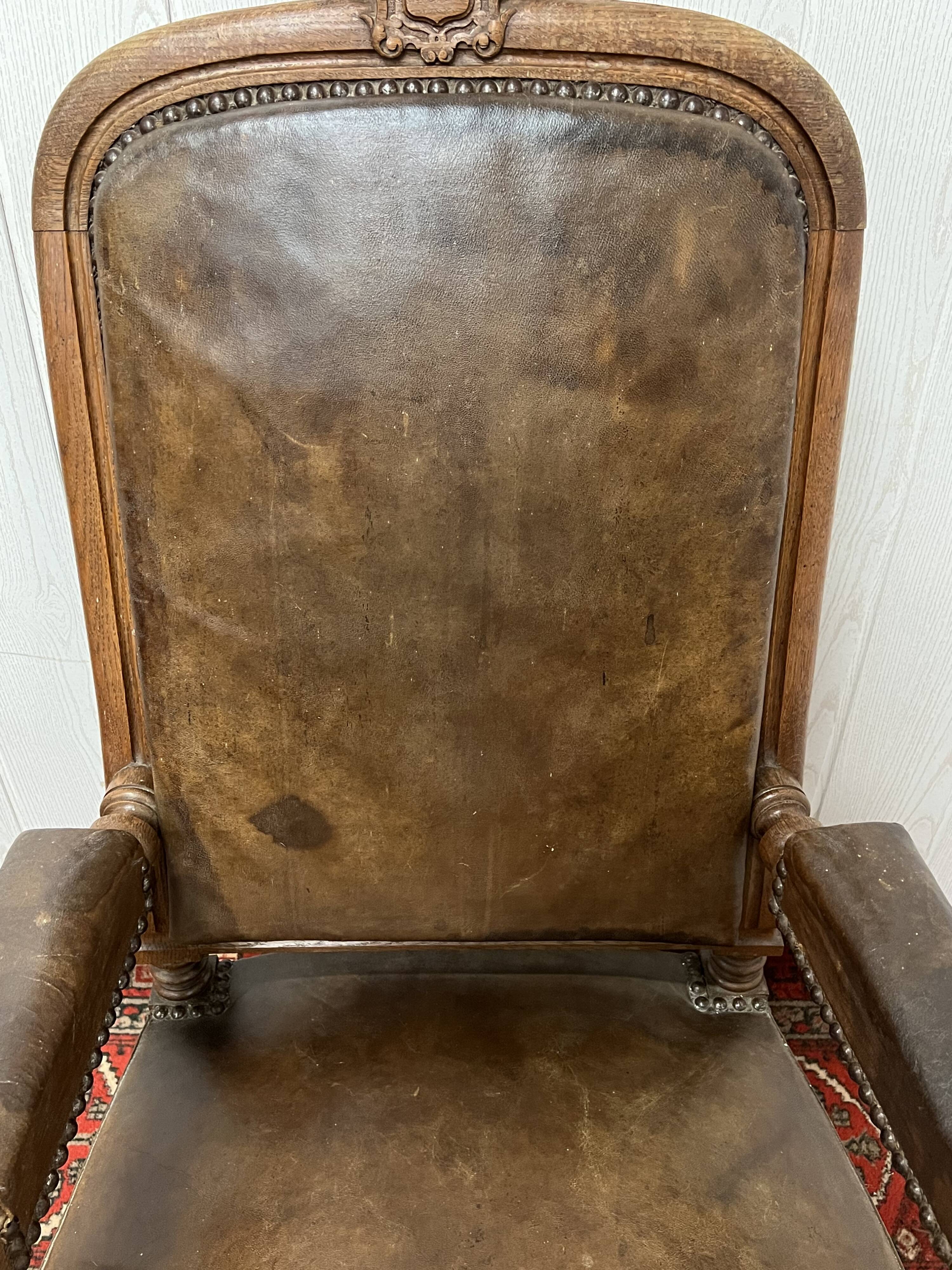Leather armchair