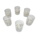 Suite of 6 glasses of smoked glass