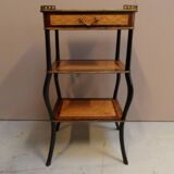 Table d'appoint antique Napoléon 3 avec marqueterie