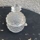 Candy box in the shape of pineapple, vintage transparent glass