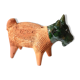 Pique flowers " goat " Mexican ceramic, 70s