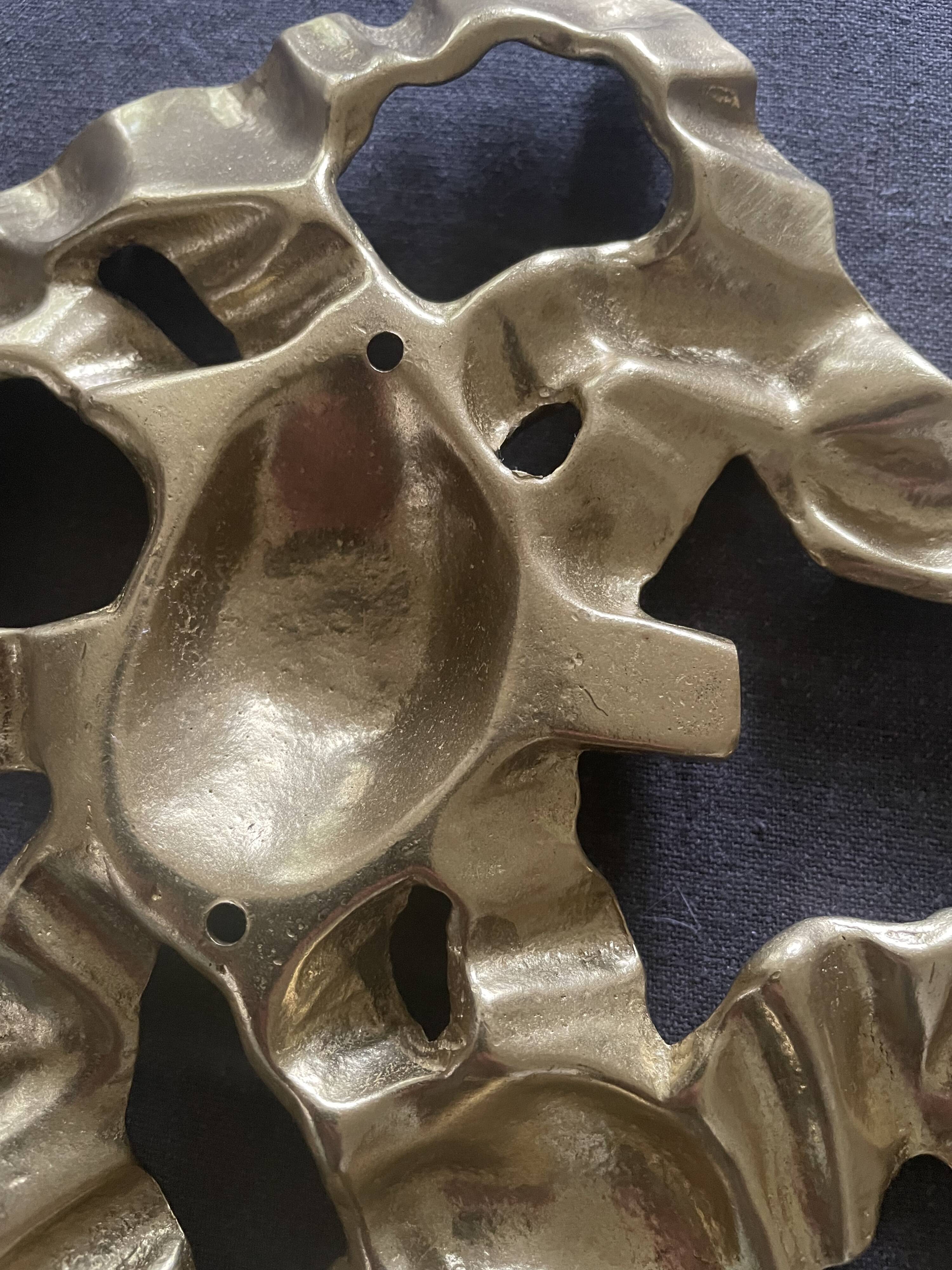 Crochet mural noeud laiton doré