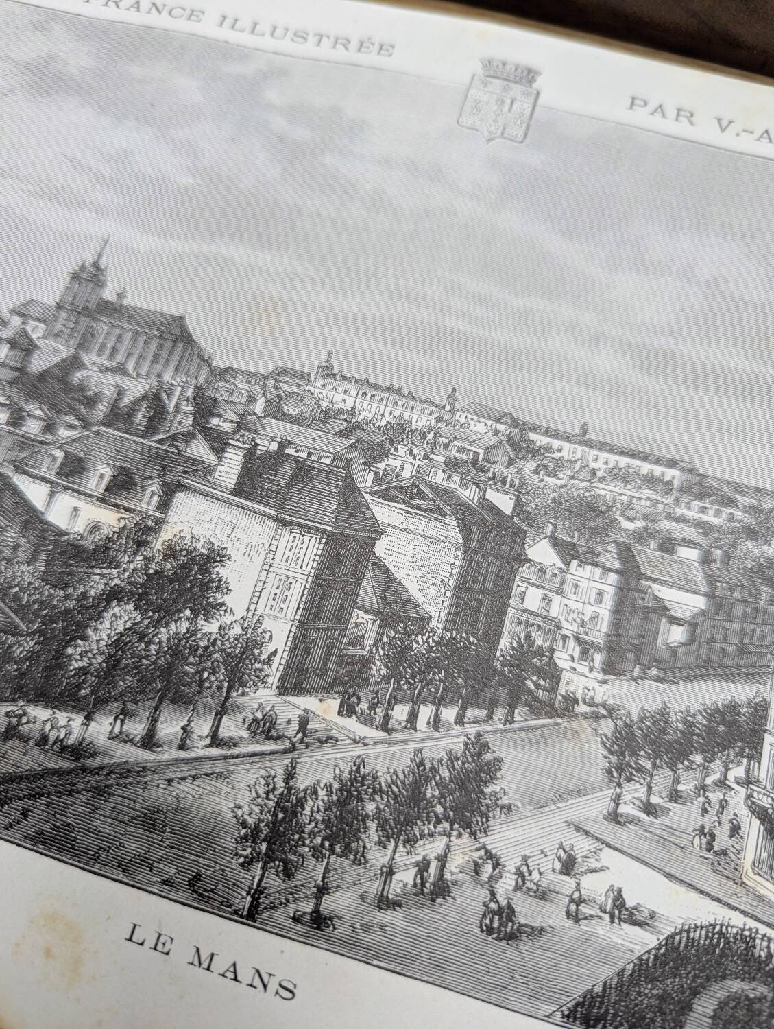 Le Mans, printed illustration from 1883.