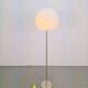 Vintage Opaline Glass Globe Floor Lamp from Hufnagel Leuchten, Germany, 1970s