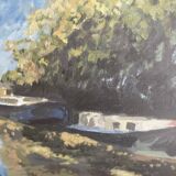 Houseboat on the edge of saone