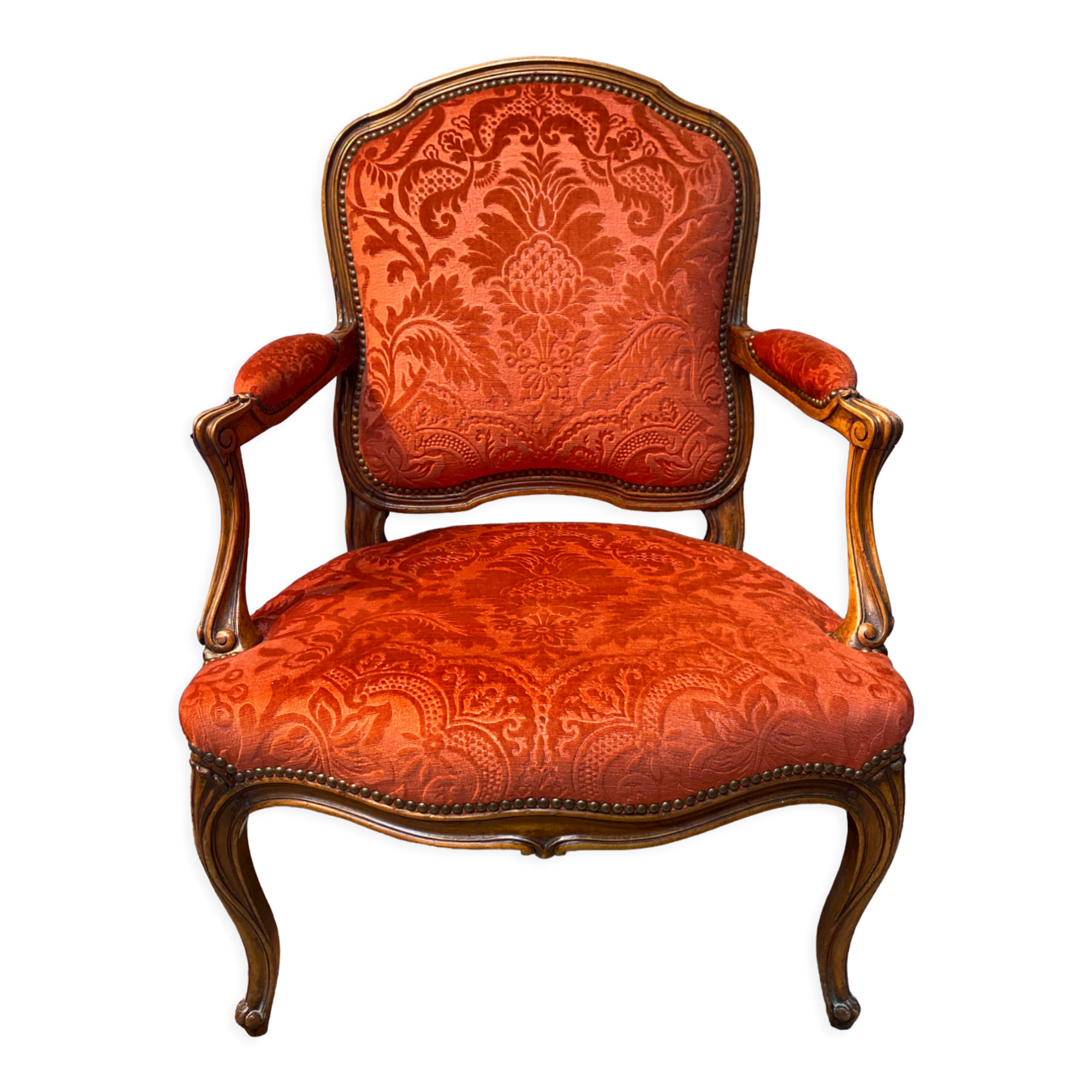 Walnut armchair louis XV