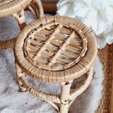 Trio of small stools carrying plants or others