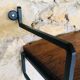 Vintage metal and wood wall shelf, Scandinavian circa 60