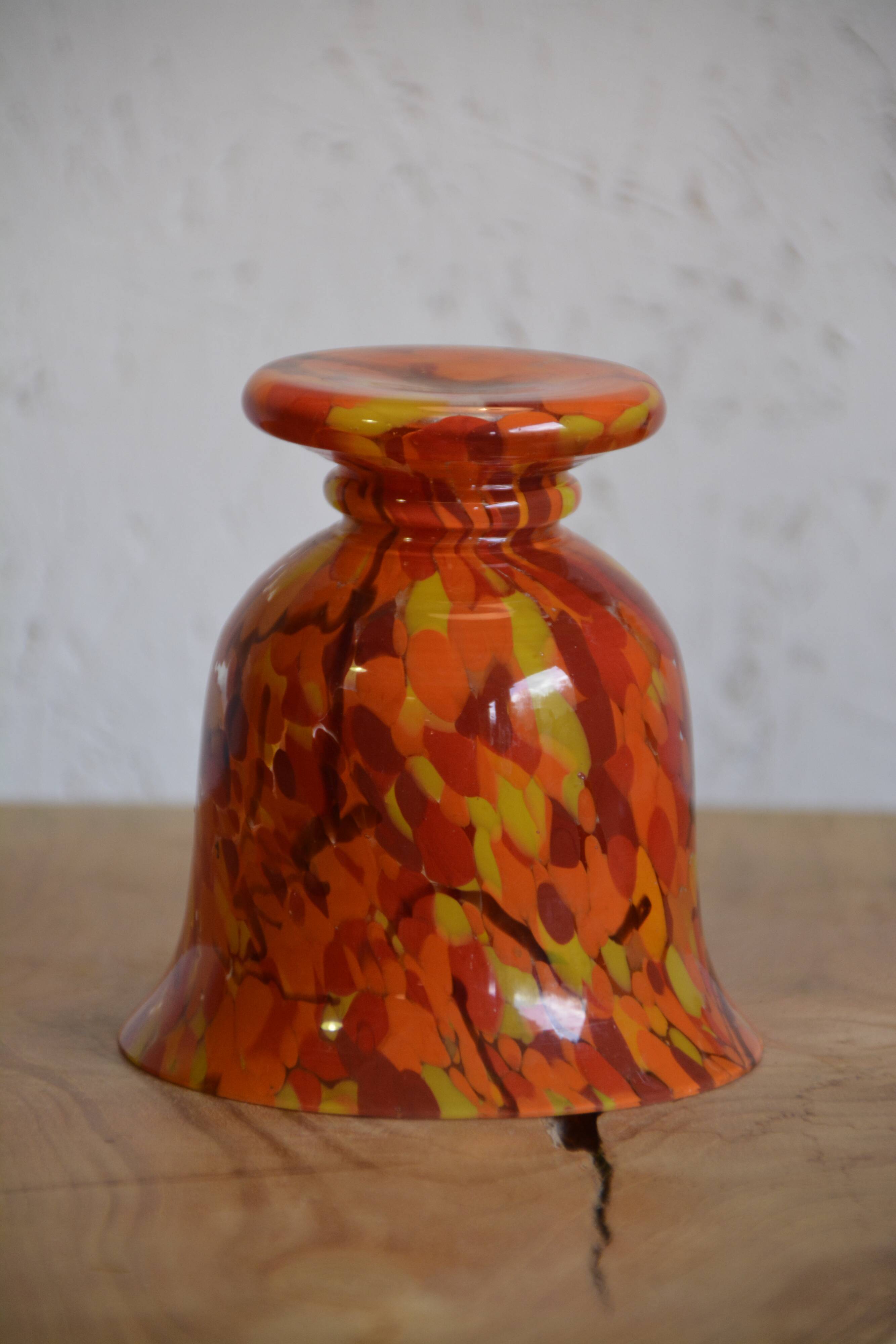 Speckled orange vase