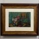 Aquarelle sur papier nature morte bouquet de fleurs XXe par Rivoto