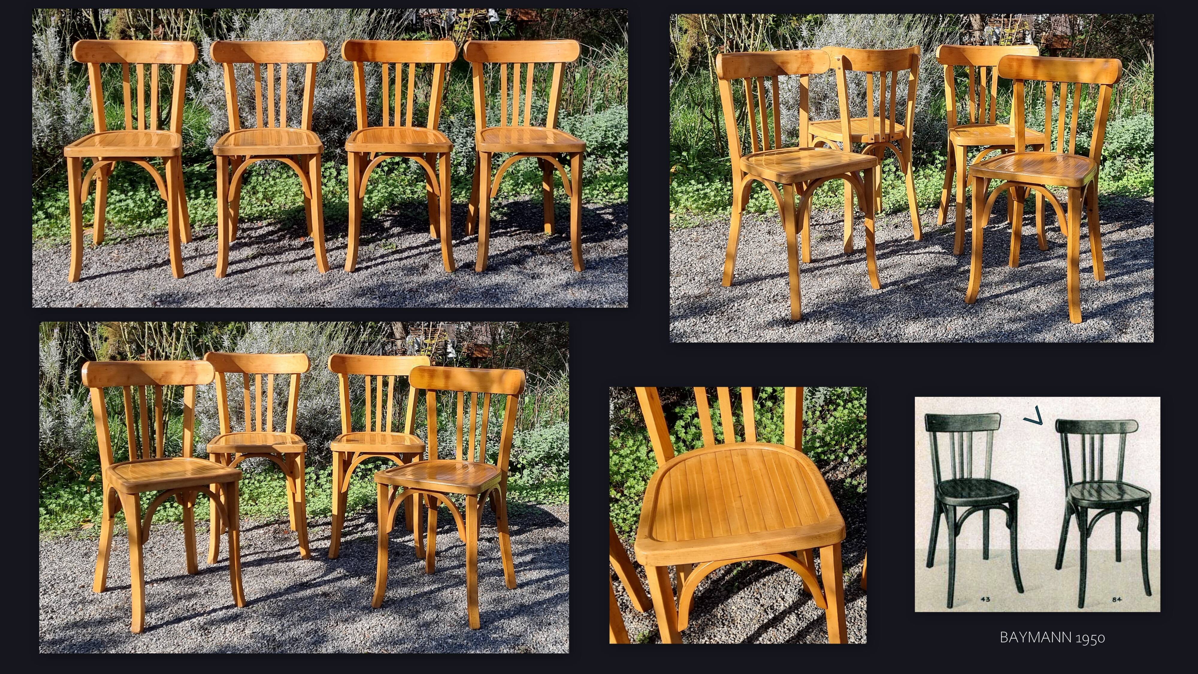 4 chairs bistro 50-60s