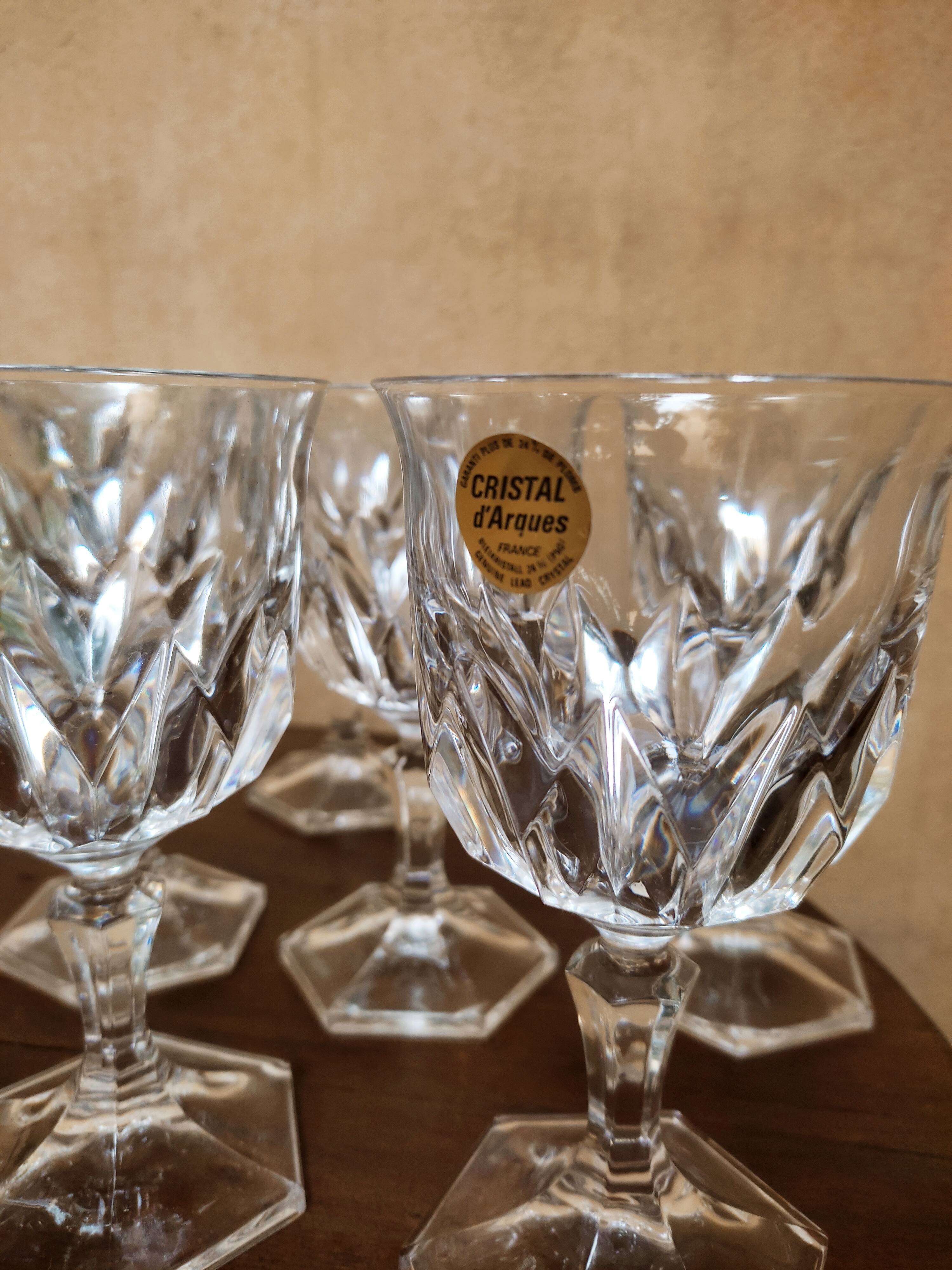 12 crystal water glasses Chaumont model