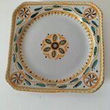 Square dish in earthenware Hubaudière & Bousquet (HB) Quimper