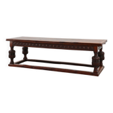 Large 17th‑Century Extendable Oak Dining Table, France