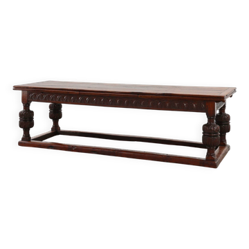 Large 17th‑Century Extendable Oak Dining Table, France