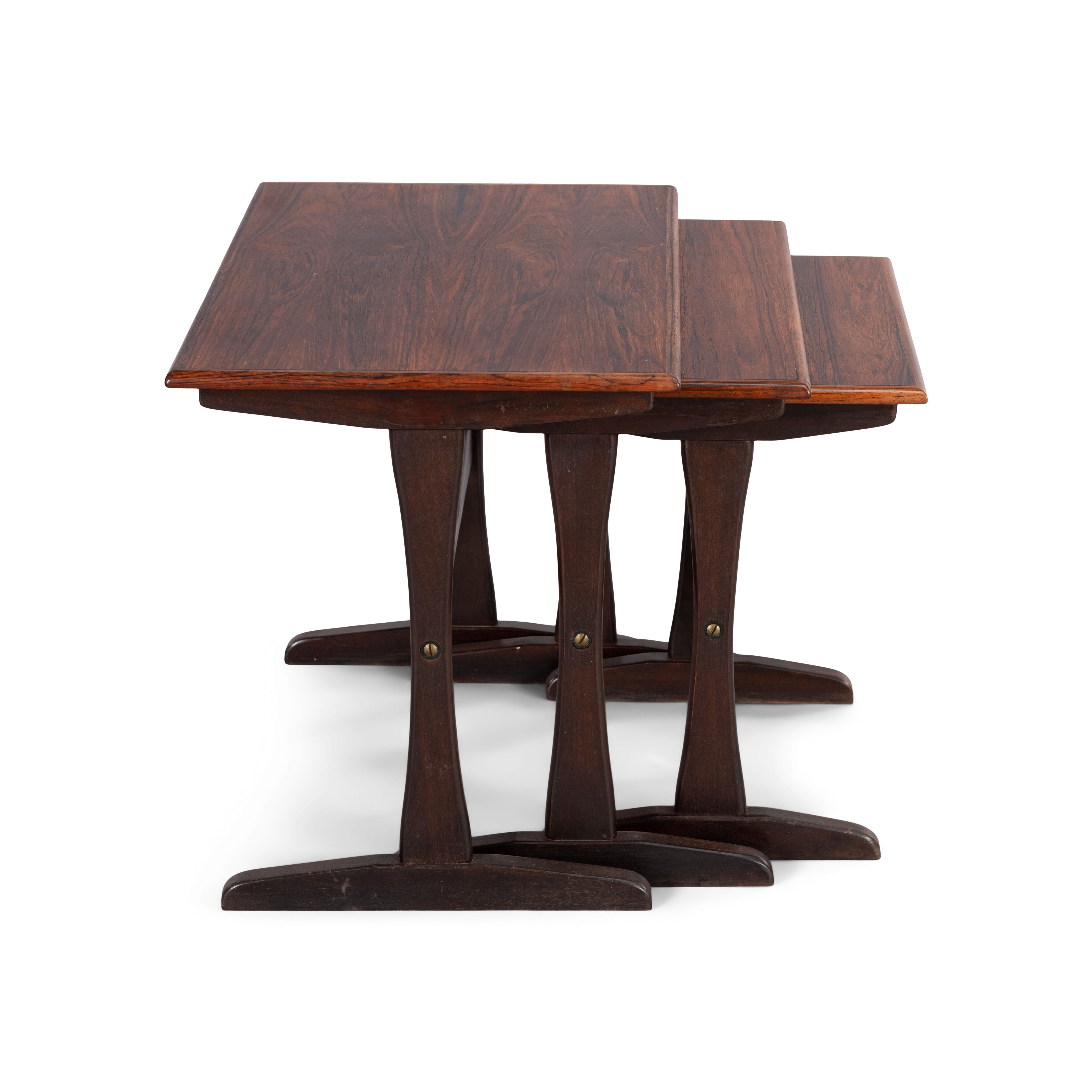 Mid-century danish rosewood pull out tables, 1960s