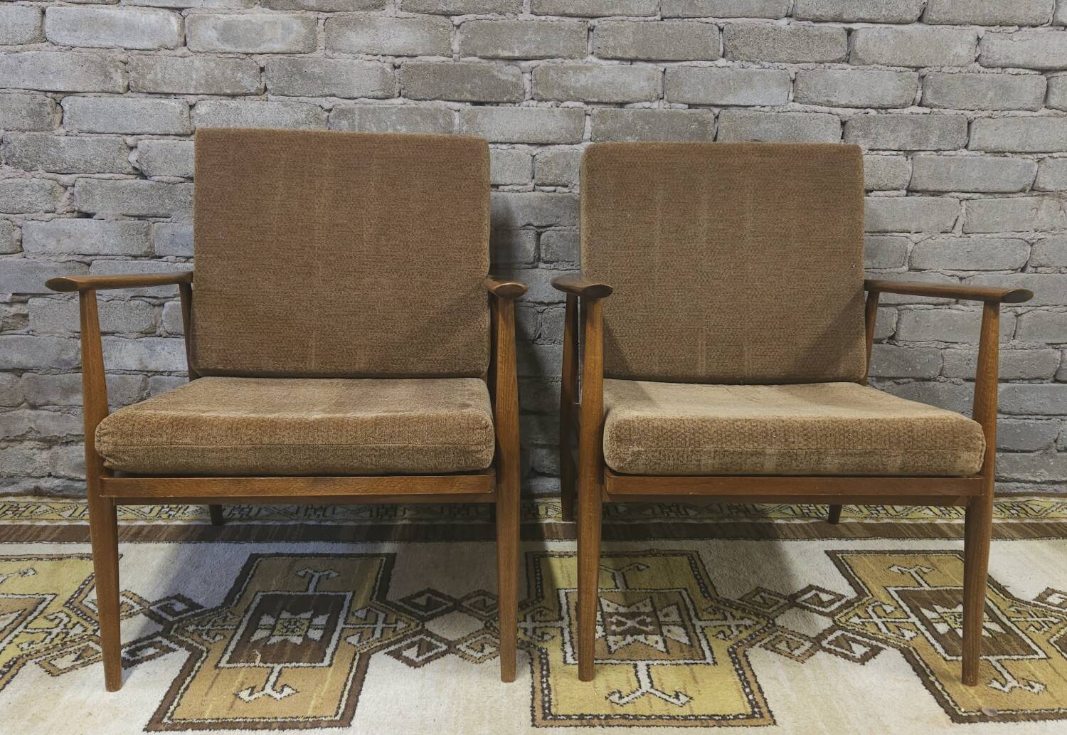 Paire de fauteuils scandinave en teck 1960
