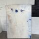 Toile abstraite blanche, peinture à l’huile XXème