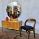 Vintage light wood dressing table and toilet sideboard