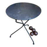Iron pedestal table