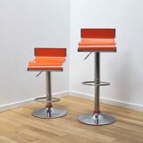 Pair of bar stools, industrial