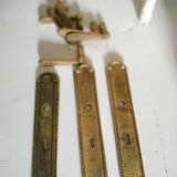Cleanliness plate and bronze door handles