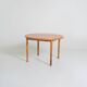 Round extendable walnut dining table, Sweden, 1960s