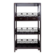 Vintage Chinese four-level lacquered wooden bookshelf - 20th century