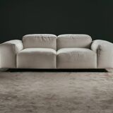 Gio Pagani – “Je T’Attends” Sofa – Premium Light Grey Leather