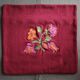 Wool cushion cover 40 x 40cm - Embroidered floral pattern