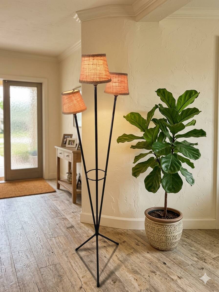 1960s tripod floor lamp